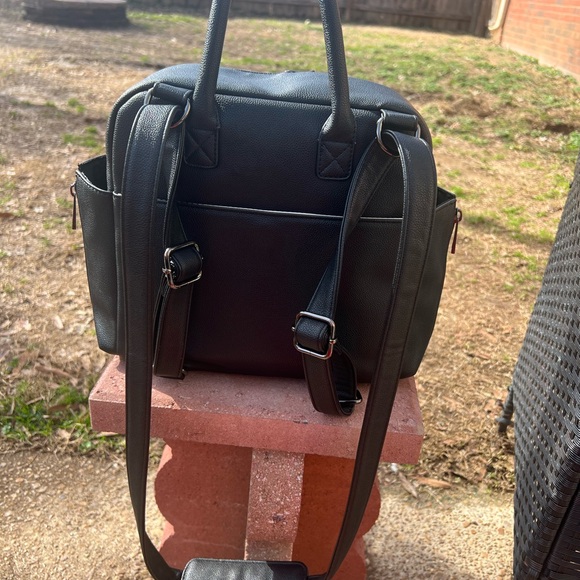 Black Leather Men's Bag - Picture 3 of 5